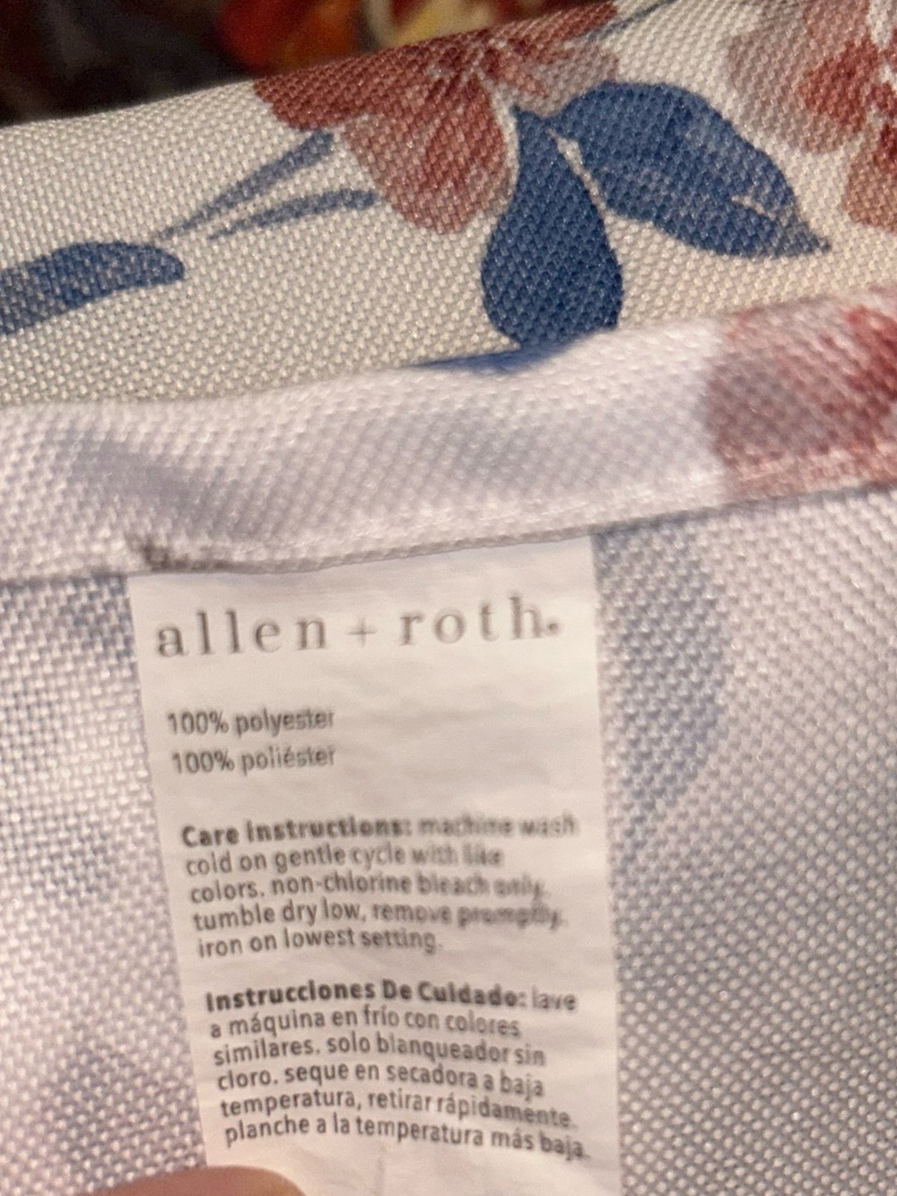 3 Allen & Roth Floral Patterned Cloth Napkins - Picture 2 of 2